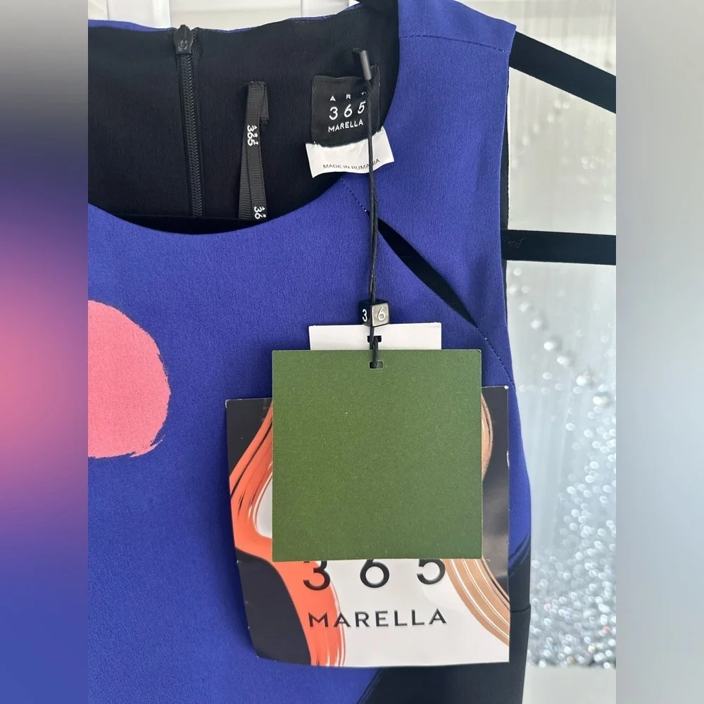 Marella By Max Mara Purple Colorblock Shift Dress